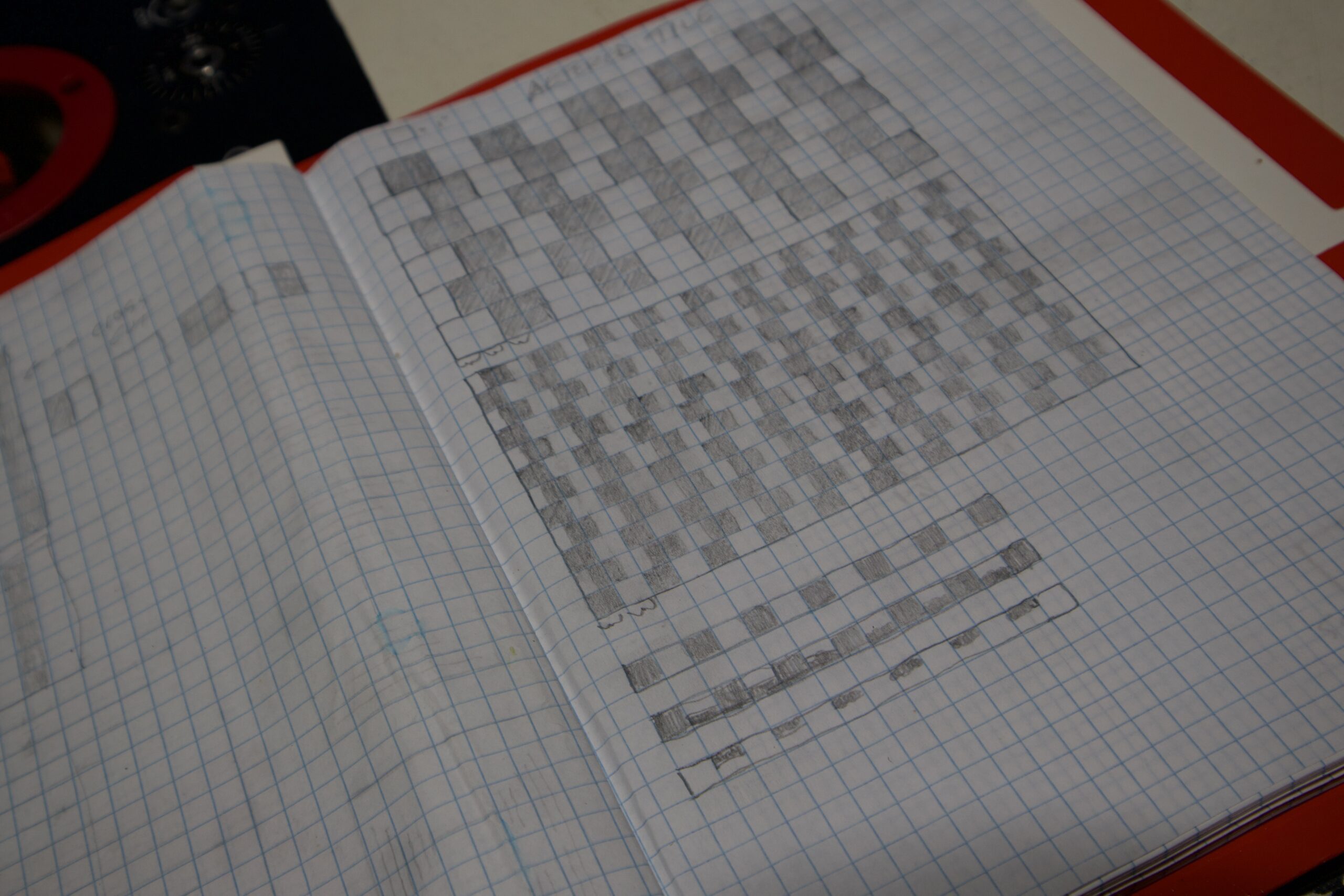 Altered tile design sketches Altered tile graph paper design sketches